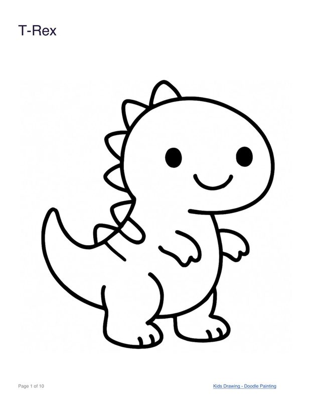 T-Rex coloring page