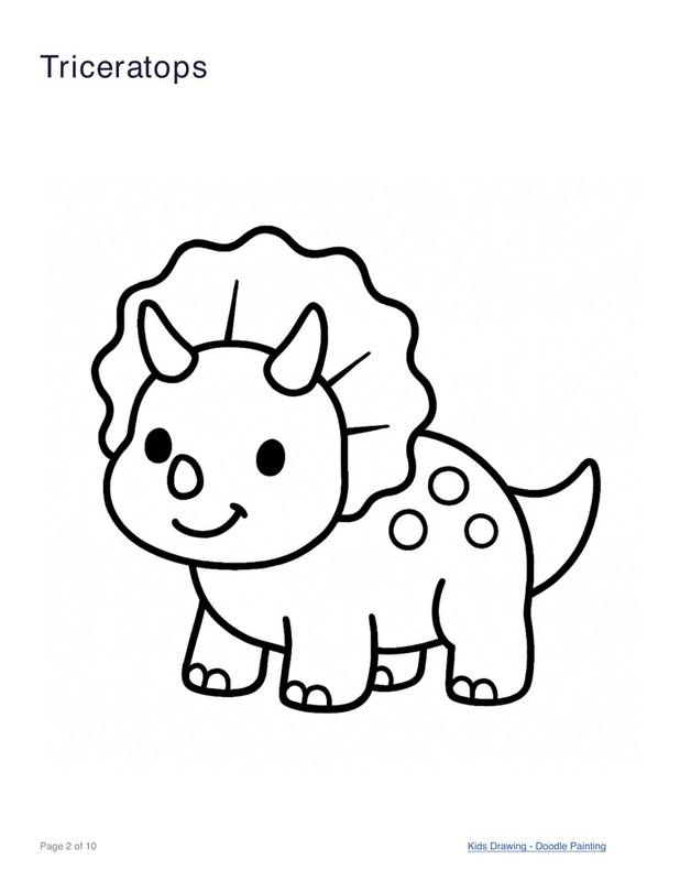 Triceratops coloring page