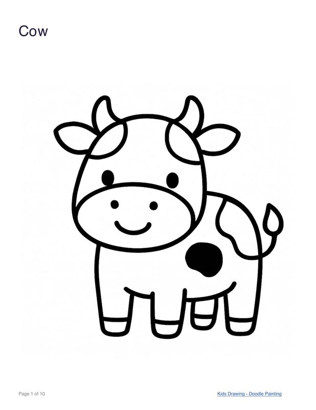 Cow coloring page