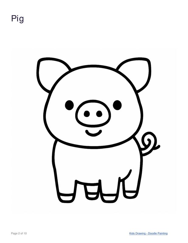 Pig coloring page