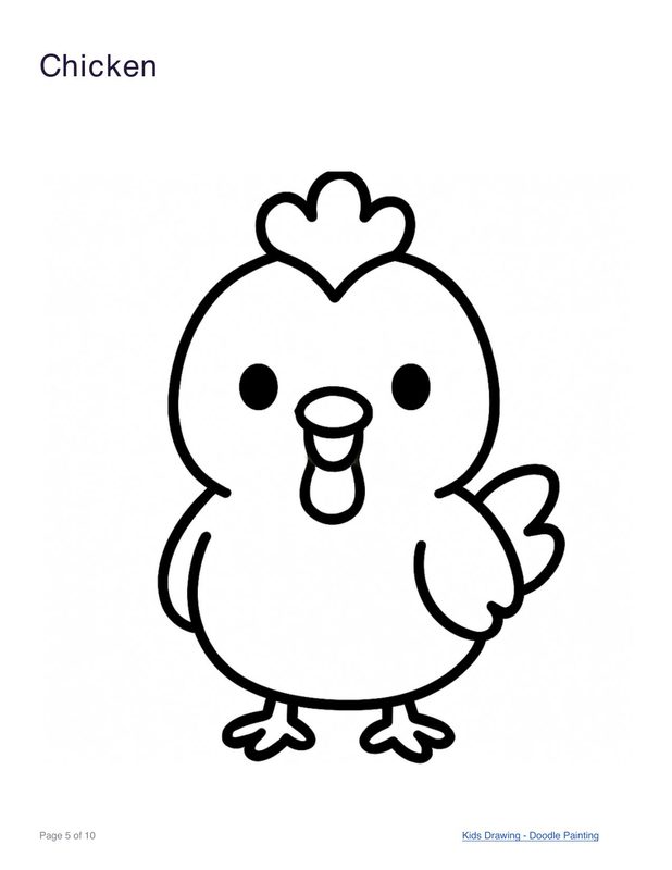 Chicken coloring page