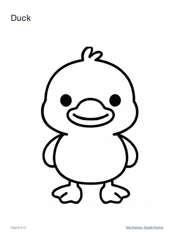Duck coloring page