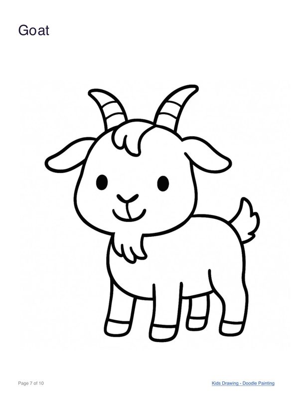 Goat coloring page