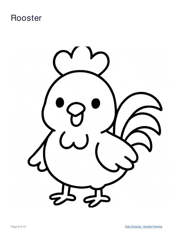 Rooster coloring page