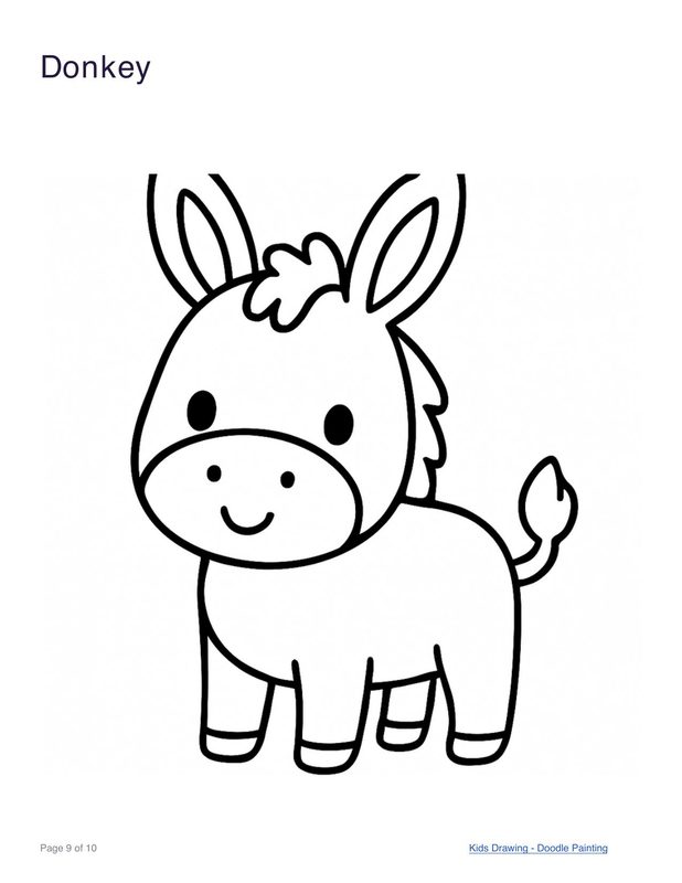 Donkey coloring page