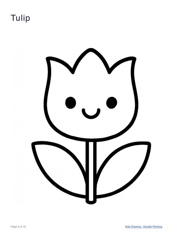 Tulip coloring page