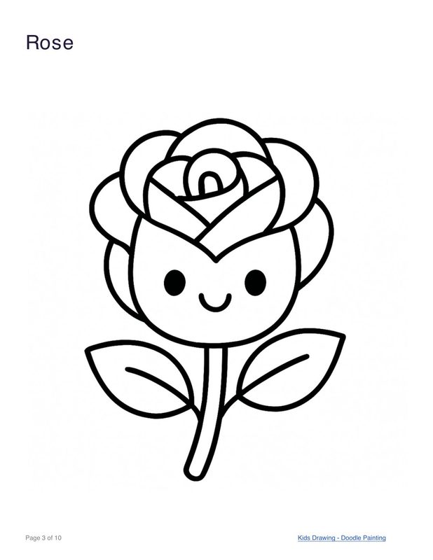 Rose coloring page