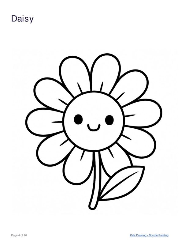 Daisy coloring page