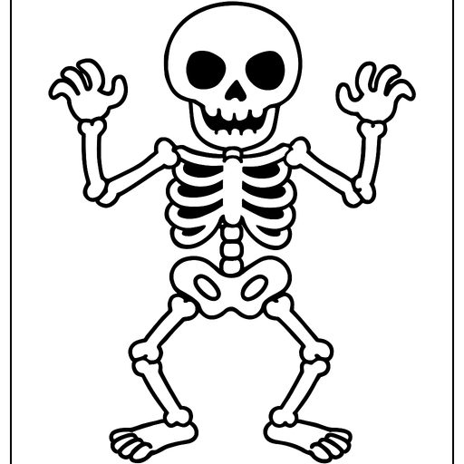 Skeleton Halloween coloring page