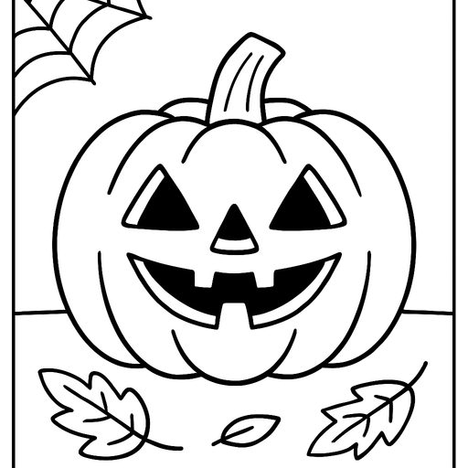Carving a pumpkin coloring page
