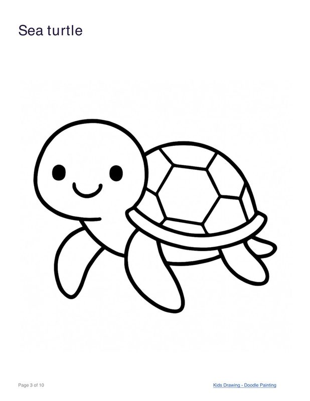 Sea turtle coloring page