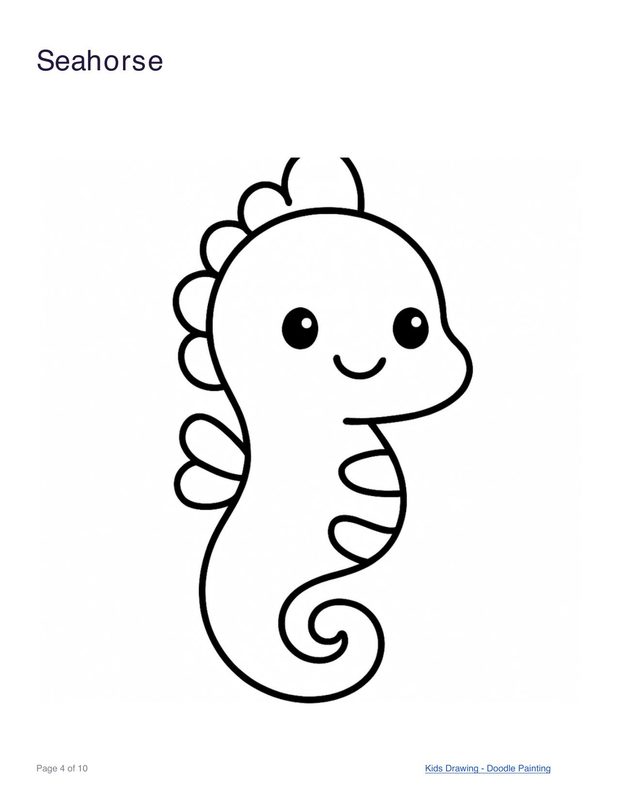 Seahorse coloring page