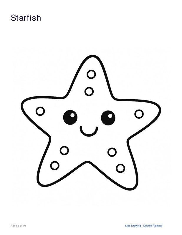 Starfish coloring page
