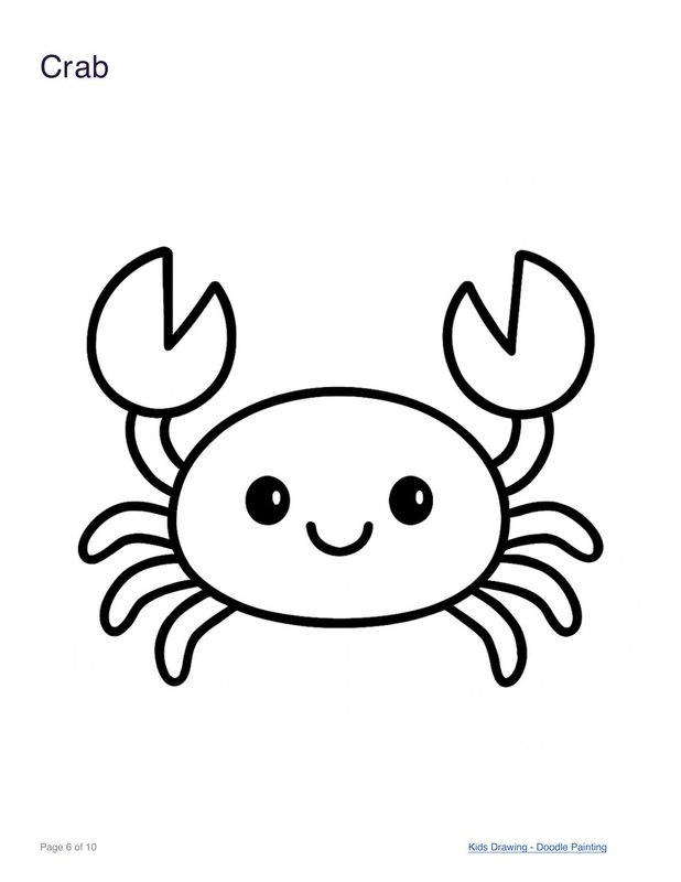 Crab coloring page
