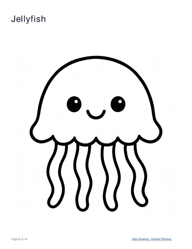 Jellyfish coloring page