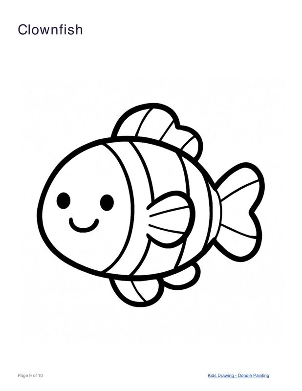 Clownfish coloring page
