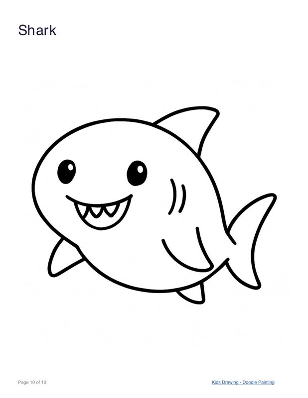 Shark coloring page