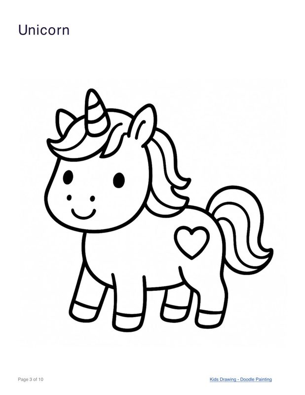 Unicorn coloring page