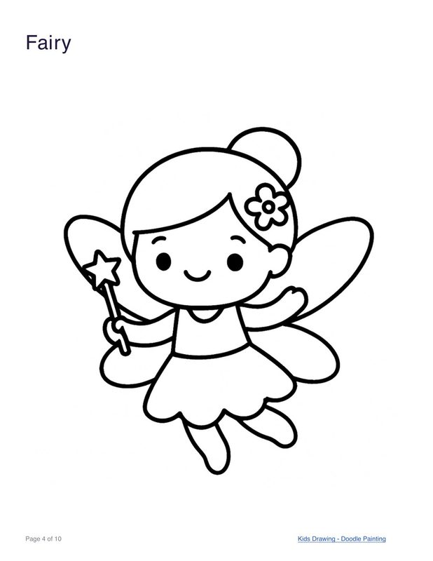Fairy coloring page