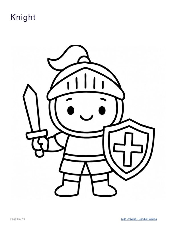 Knight coloring page