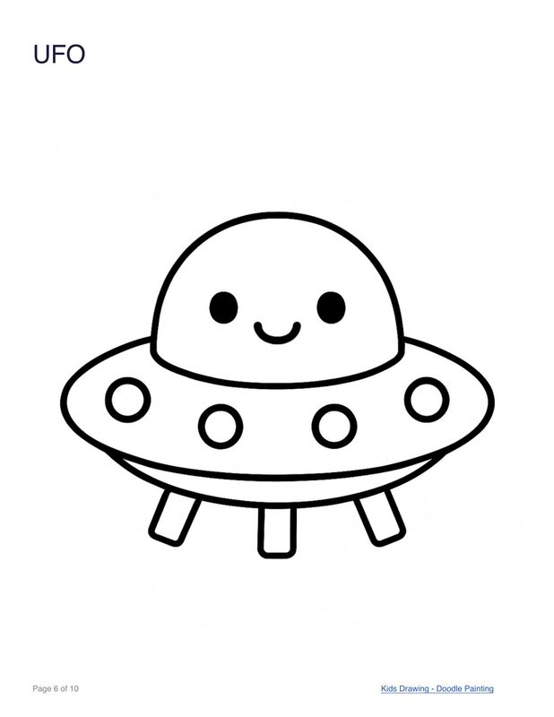 UFO coloring page