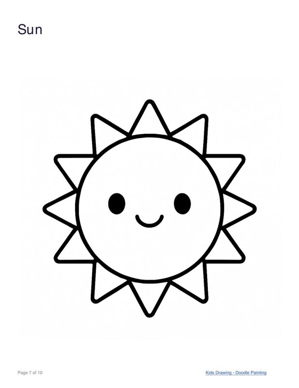 Sun coloring page