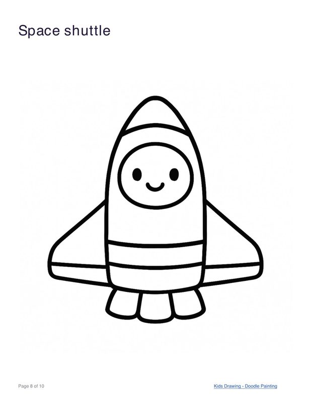 Space shuttle coloring page