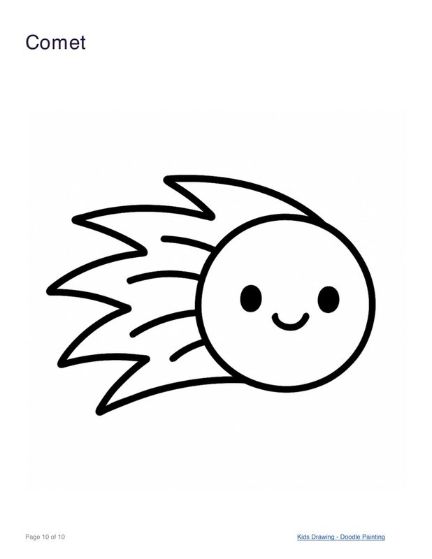 Comet coloring page