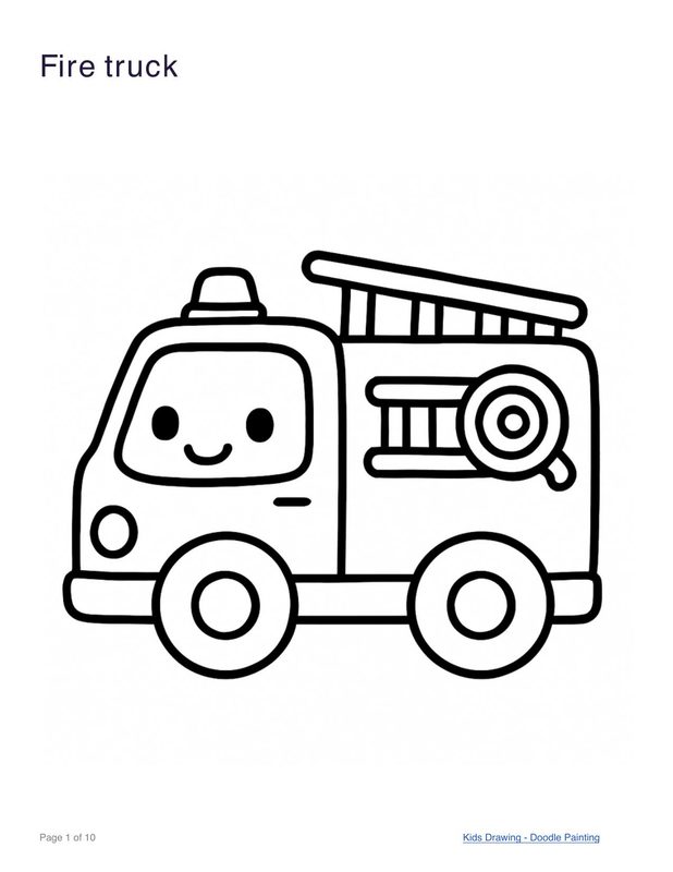 Fire truck coloring page