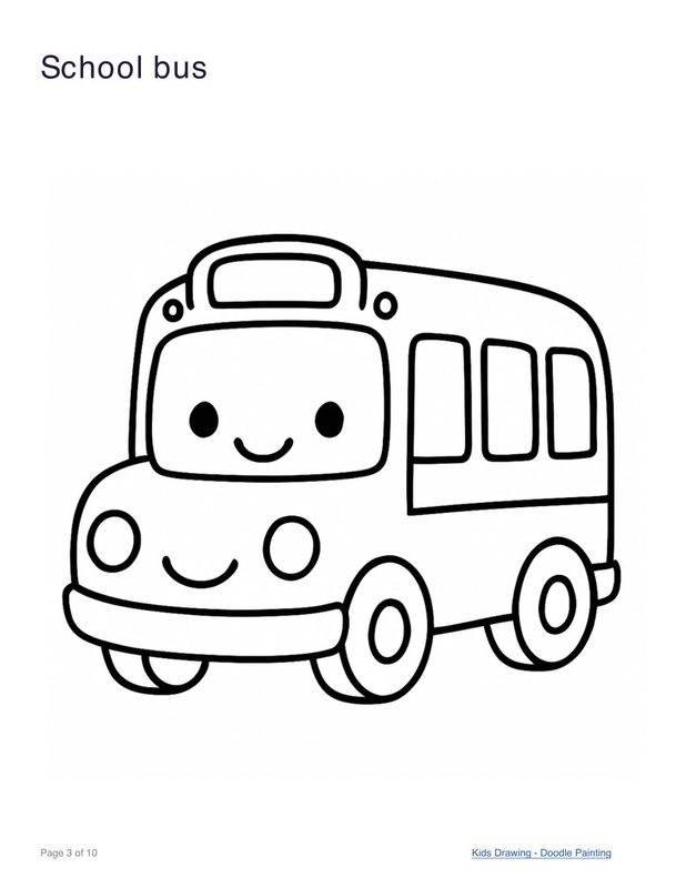 School bus coloring page
