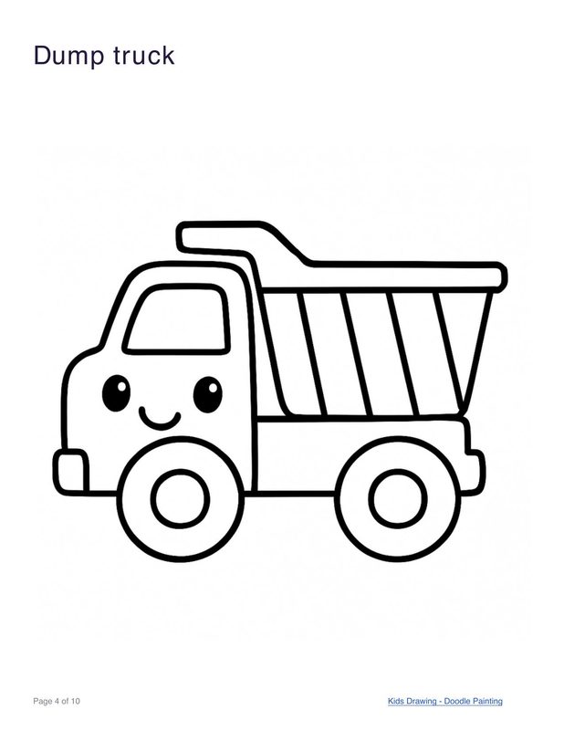 Dump truck coloring page