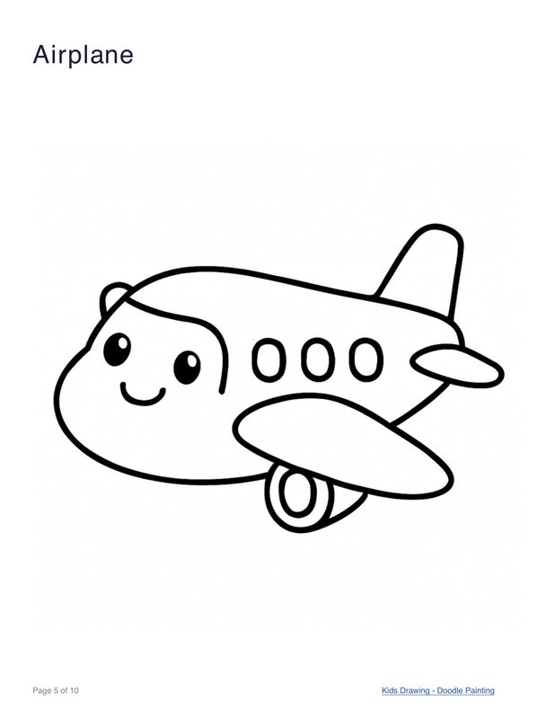 Airplane coloring page