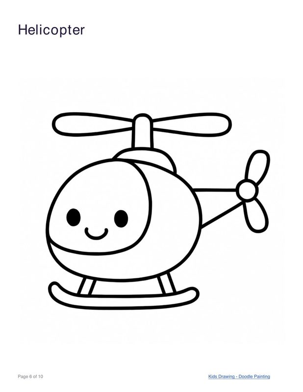Helicopter coloring page