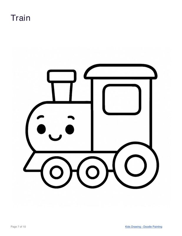 Train coloring page