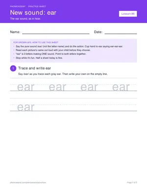 Preview of the “ear” practice sheet