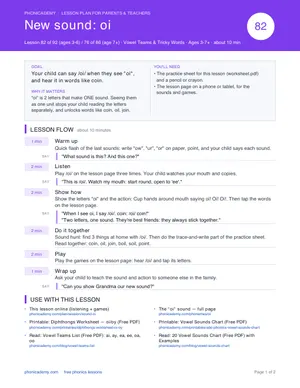Preview of the “oi” lesson plan