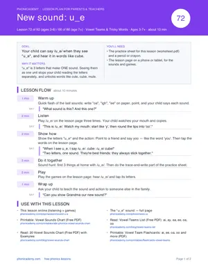 Preview of the “u_e” lesson plan
