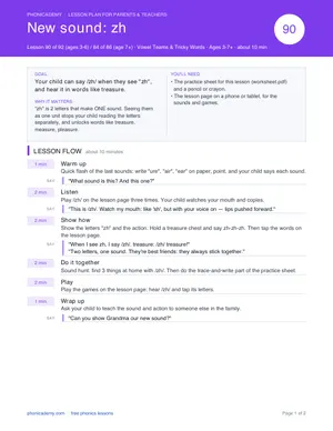 Preview of the “zh” lesson plan