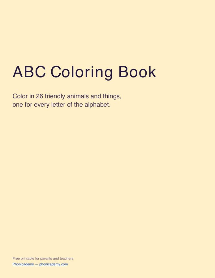 ABC Coloring Book (PDF)