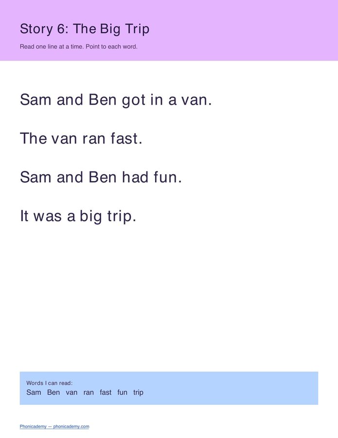 Decodable Mini-Stories (PDF) — page 6