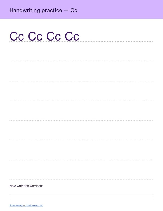 Handwriting Practice — A–Z (PDF) — page 3