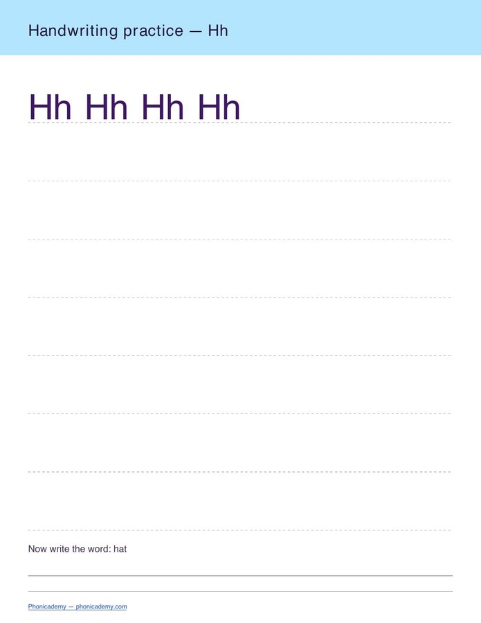 Handwriting Practice — A–Z (PDF) — page 8