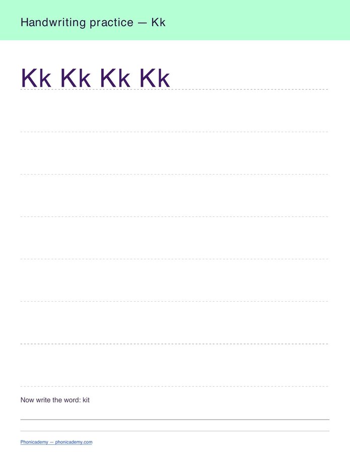 Handwriting Practice — A–Z (PDF) — page 11