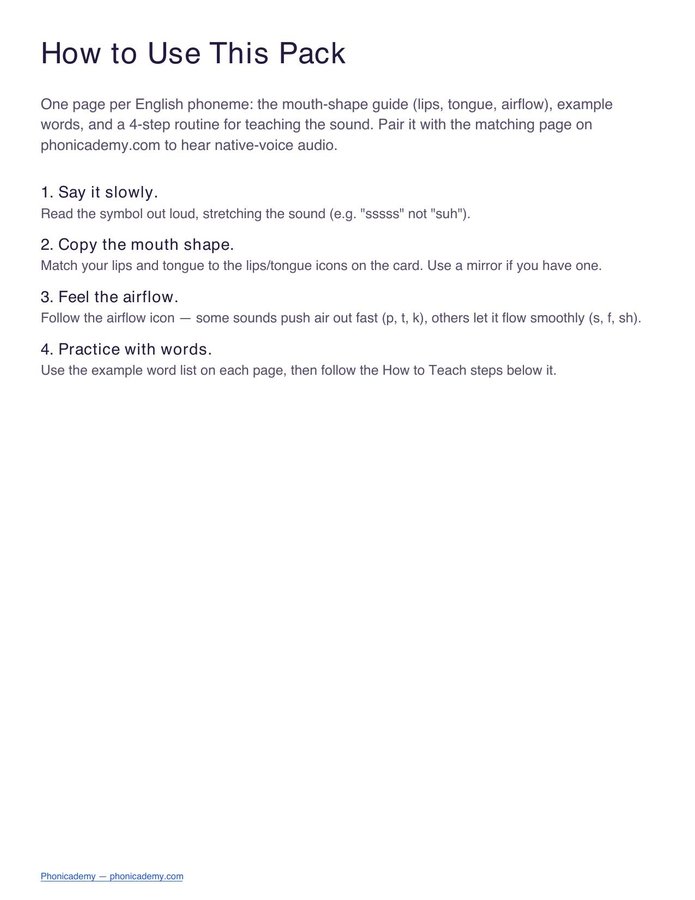 49 Mouth Shape Cards (PDF)