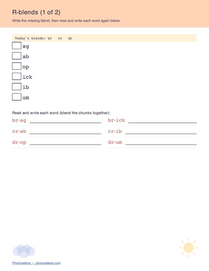 Consonant Blends Pack (Free PDF) — page 4