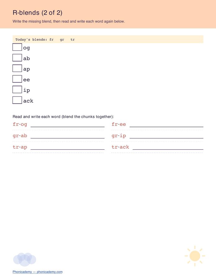 Consonant Blends Pack (Free PDF) — page 5