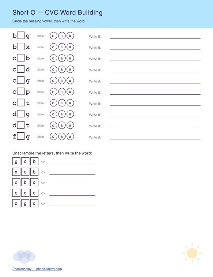 CVC Word-Building Pack (Free PDF) — page 5