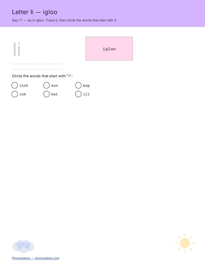 Letter Sounds Pack — Tracing + Keyword Cards (Free PDF) — page 10