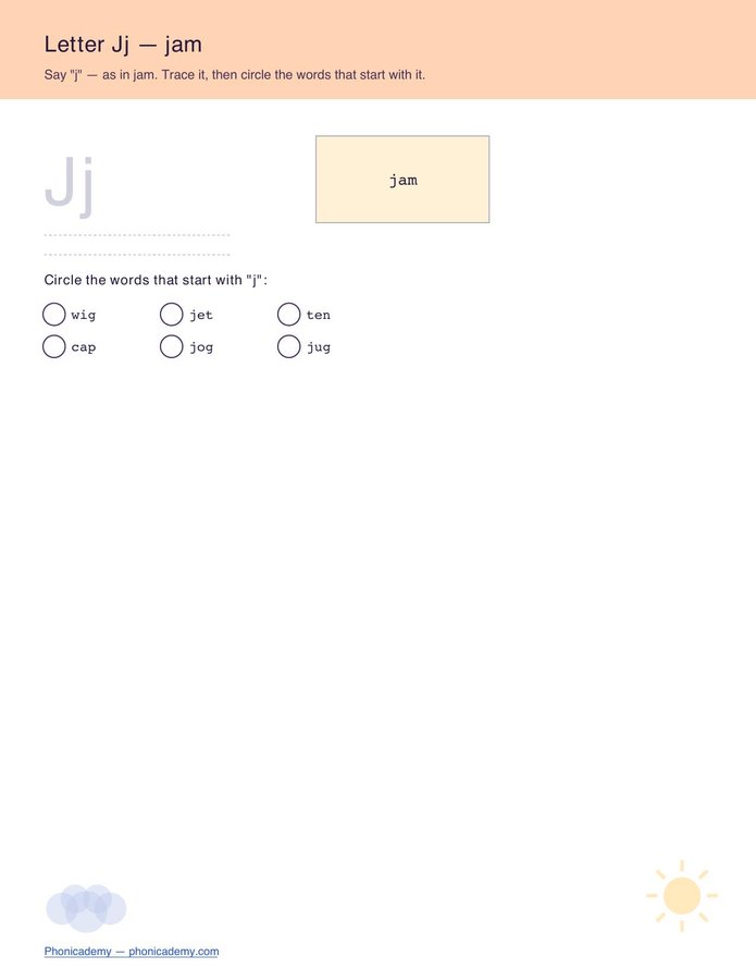 Letter Sounds Pack — Tracing + Keyword Cards (Free PDF) — page 11