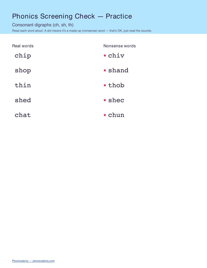 Phonics Screening Check Practice (PDF) — page 2